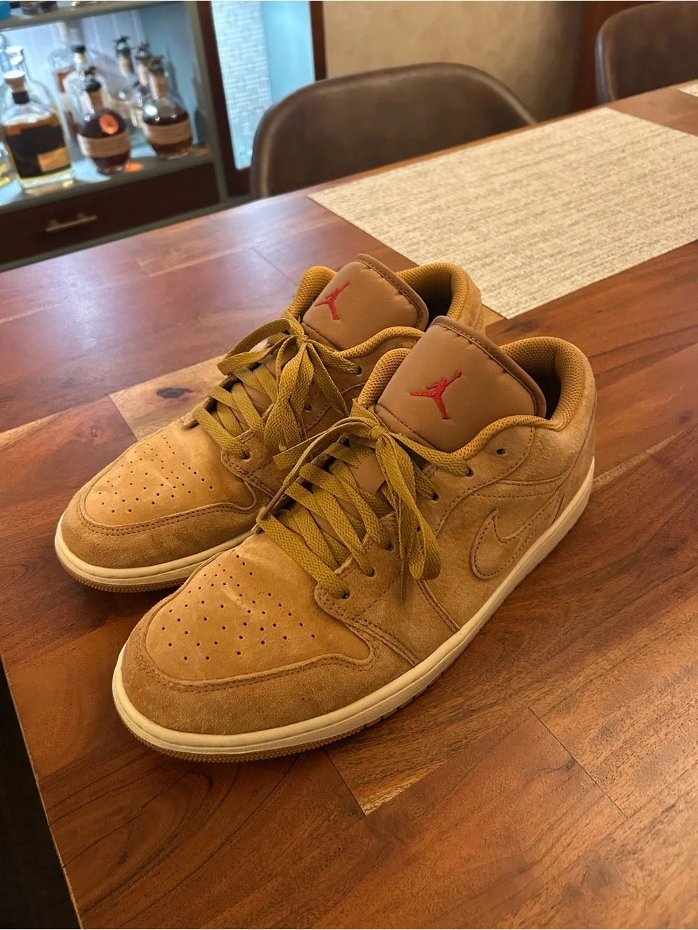 Nike Air Jordan Low Top Suede Sneakers - Tan